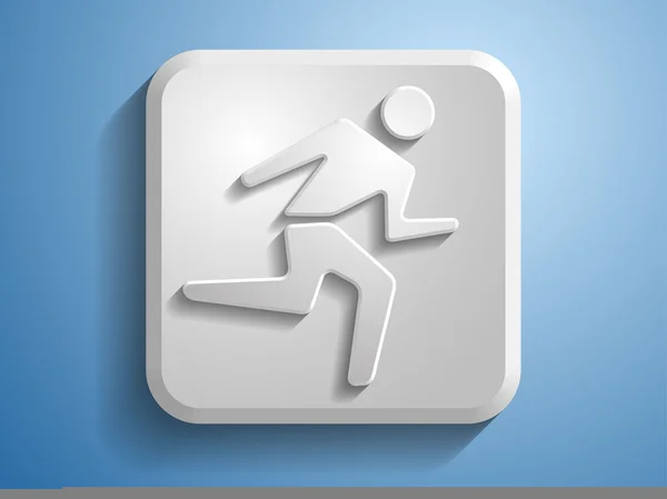 3d illustration of running man icon — Stok fotoğraf