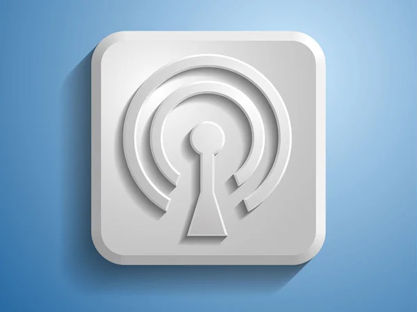 Ilustração 3d do ícone wifi — Fotografia de Stock