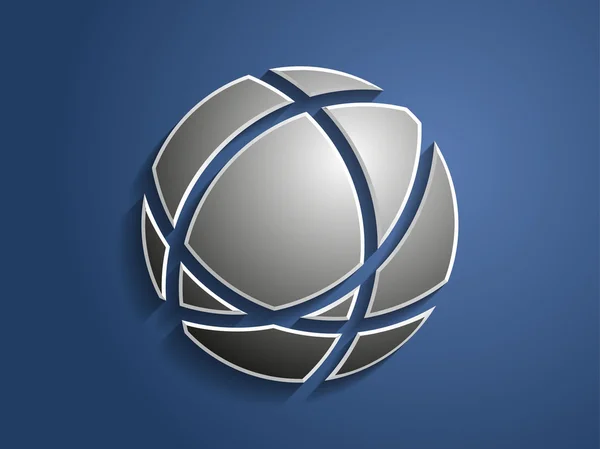 3D-Abbildung des Globus-Symbols — Stockfoto