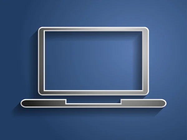 3d illustration of laptop icon — ストック写真