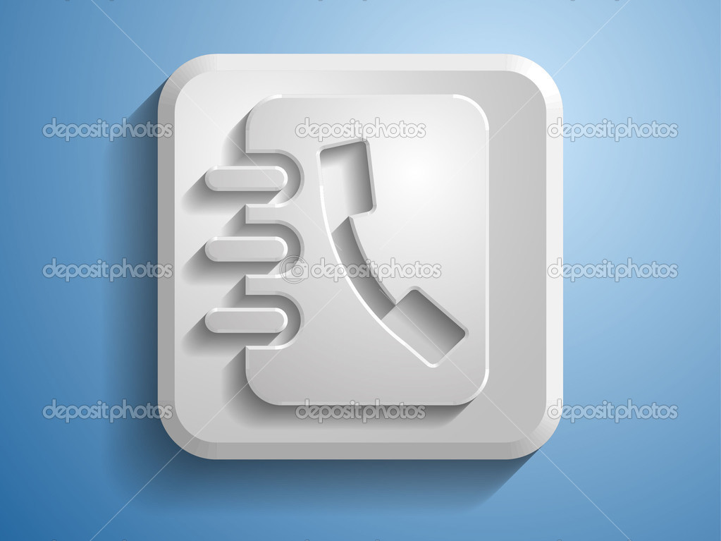 3d illustration of contacts book icon