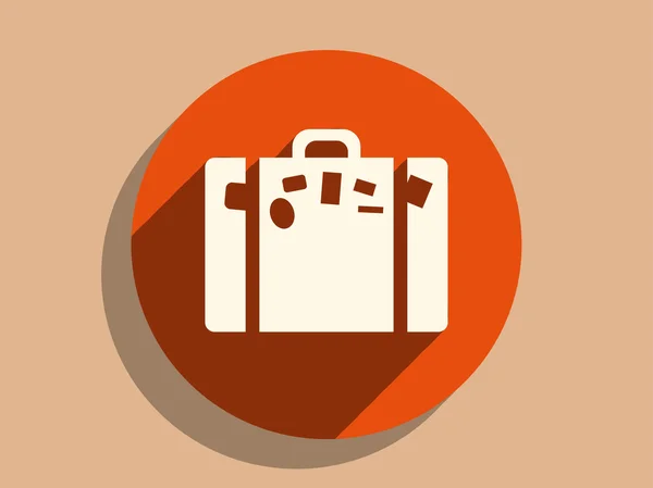 Flat long shadow icon of bag — Stock Photo, Image