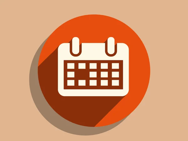 Flat long shadow icon of calendar — Stock Photo, Image