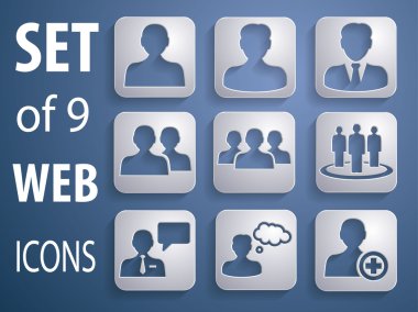 9 evrensel 3d simgeleri web, cep, iş ve iletişim