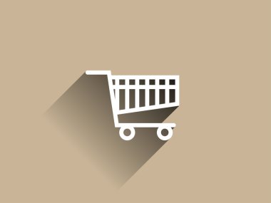 grafik alışveriş düz uzun gölge simgesi