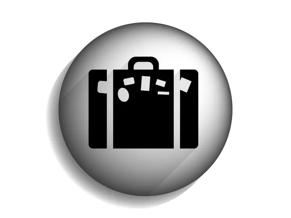 Płaski długi cień ikona torba — Zdjęcie stockowe
