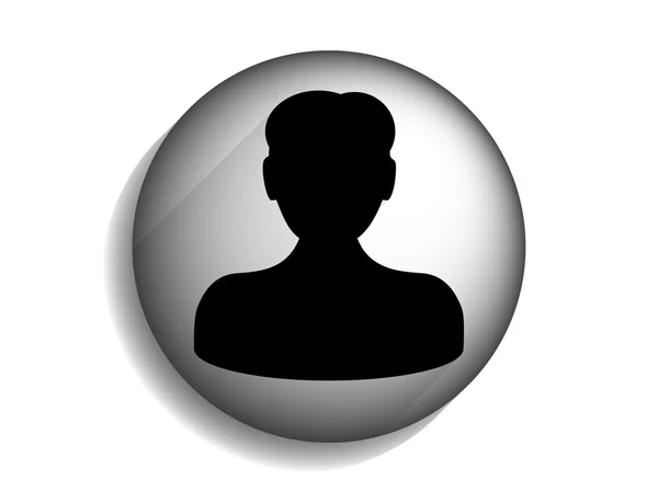 Flat long shadow icon of businessman — Stock Photo, Image