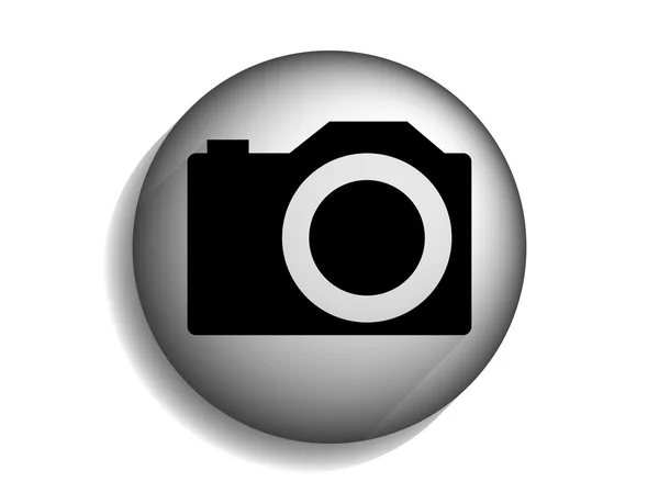 Ícone de sombra longo plano de uma câmera — Fotografia de Stock
