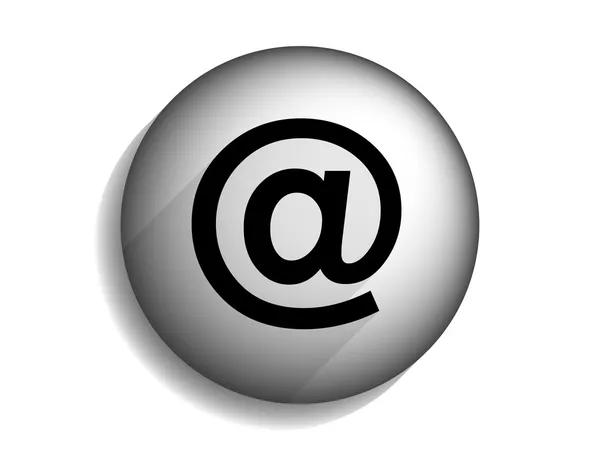 Płaski długi cień ikony e-mail — Zdjęcie stockowe