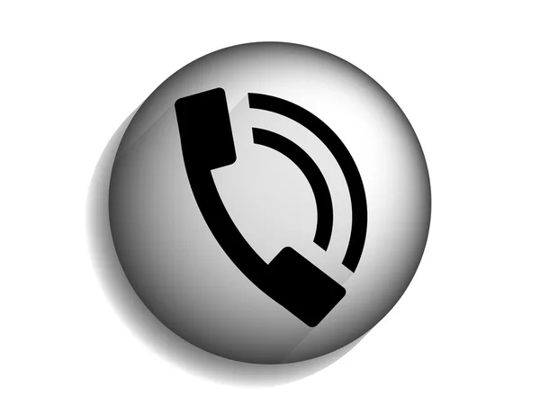 Flat long shadow icon of a phone — Stock Photo, Image