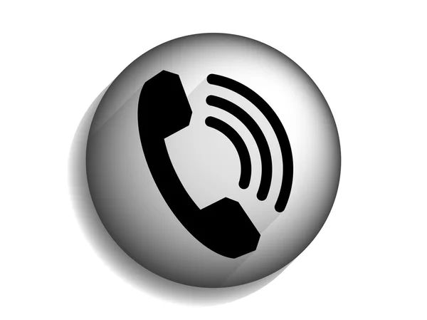 Plat lange schaduw pictogram van een telefoon — Stockfoto