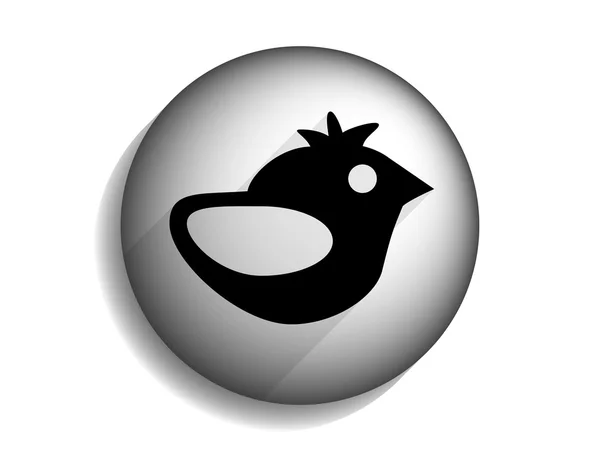 Plochý dlouhý stín ikona pták — Stock fotografie