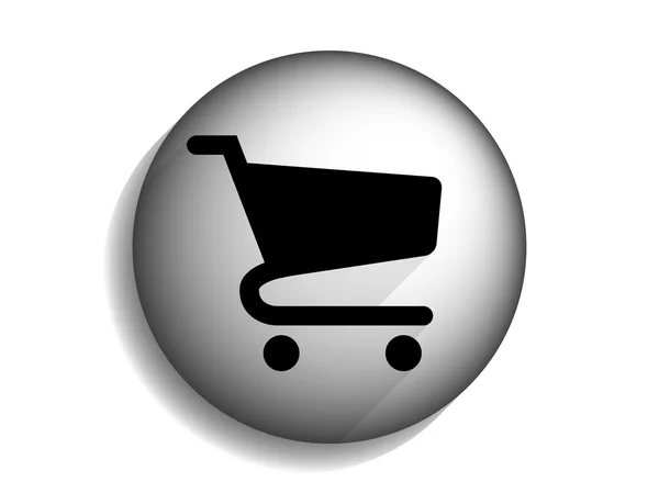 Flat long shadow icon of shopping chart — Stock Photo, Image