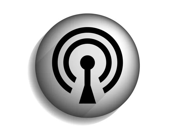 Плоская длинная теневая икона wifi — стоковое фото