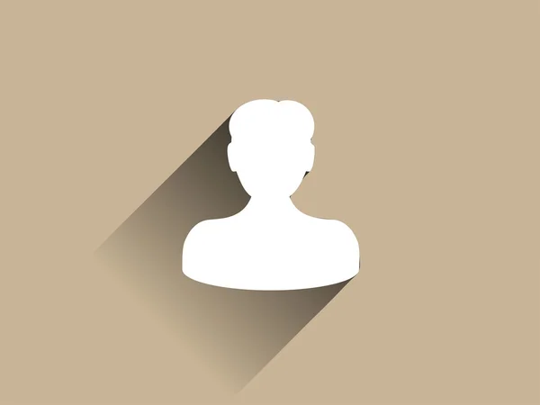 Плоская длинная тень иконы бизнесмена — стоковое фото
