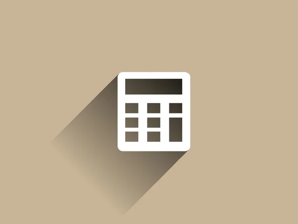 Icono plano de sombra larga de la calculadora — Foto de Stock