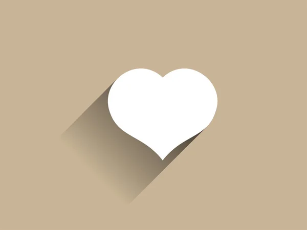 Flat long shadow icon of heart — Stock Photo, Image