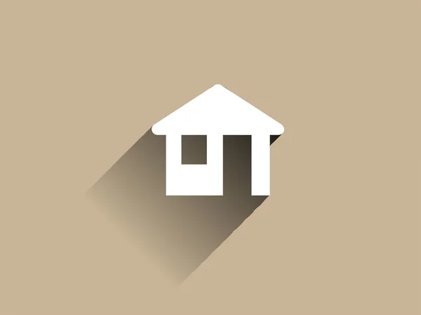 Plat lange schaduw pictogram van huis — Stockfoto
