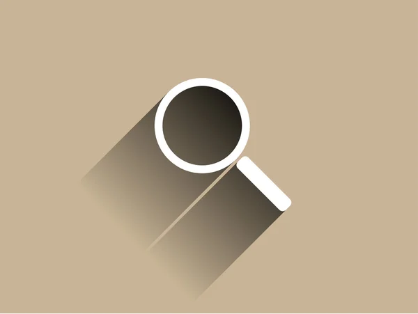 Icono plano de sombra larga de lupa —  Fotos de Stock