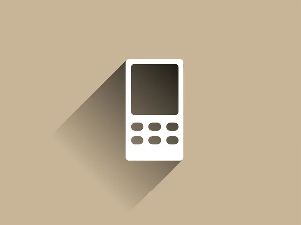 Flat long shadow icon of cellphone — Stock Photo, Image