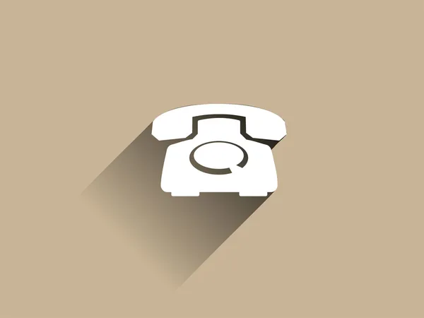 Flat long shadow icon of a phone — Stock Photo, Image