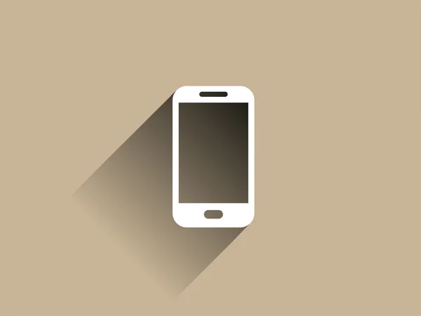 Platt lång shadow ikonen för smartphone — Stockfoto