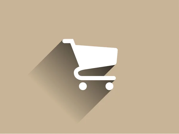 Icono plano de sombra larga de la carta de compras — Foto de Stock
