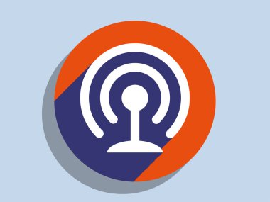 Uzun düz gölge simgesi WiFi