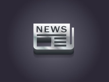 3d illustration of news icon