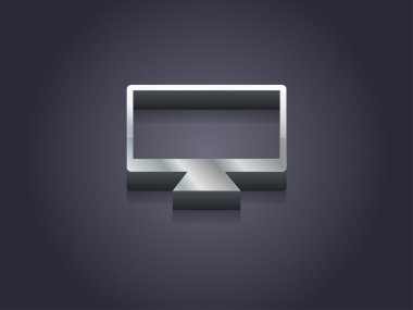 3d illustration of monitor icon