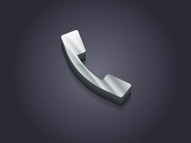 3d illustration of a phone icon