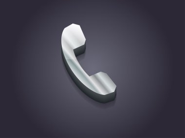 3d illustration of old phone icon
