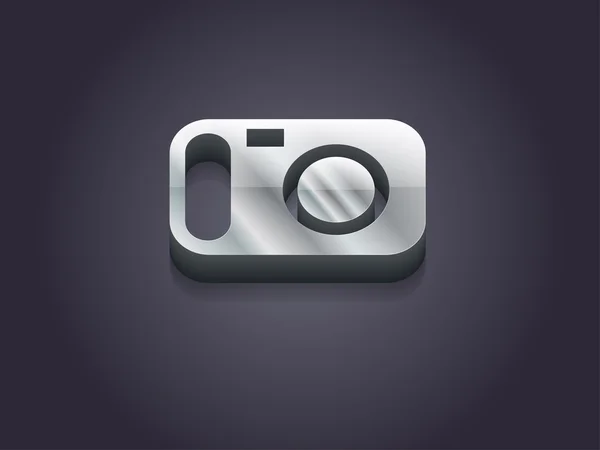3D obrázek ikony fotoaparátu — Stock fotografie