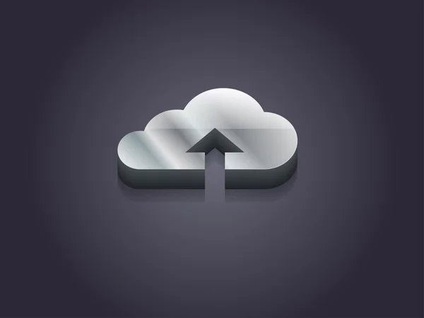 Ilustração 3d de um ícone de nuvem — Fotografia de Stock