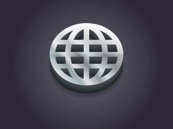 3D-Abbildung des Globus-Symbols — Stockfoto