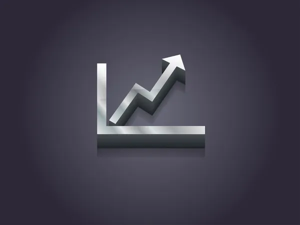 3d illustration of graph icon — 스톡 사진