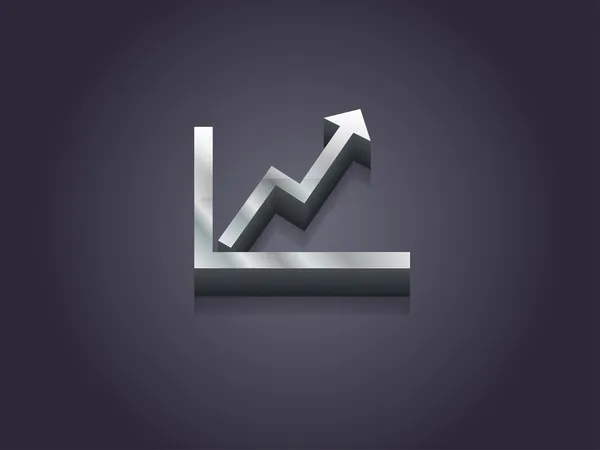 3d illustration of graph icon — Stock fotografie