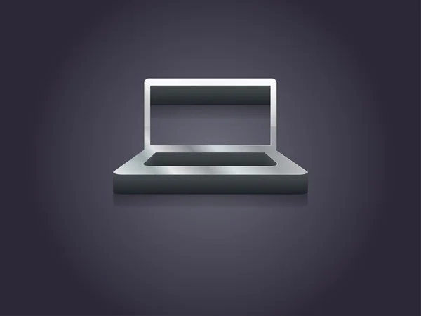 3d ilustración del icono del ordenador portátil — Foto de Stock