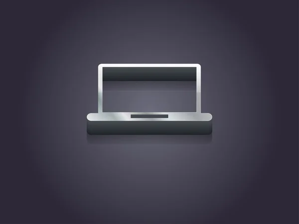 3d illustration of laptop icon — ストック写真