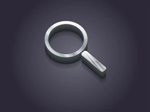 3d illustration of loupe icon — Stock Photo, Image