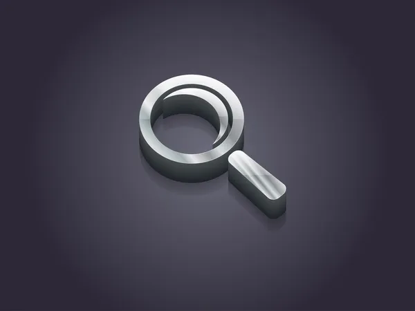 3d illustration of loupe icon — ストック写真