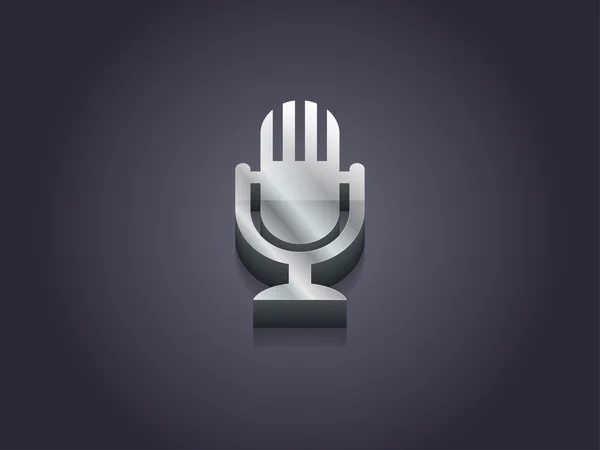 3d illustration of mic icon — Stok fotoğraf