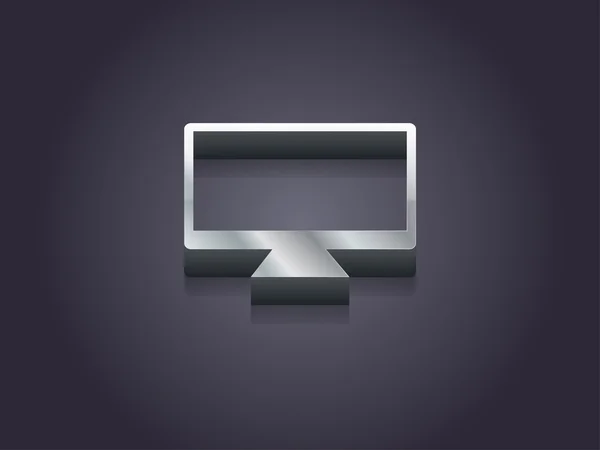 3d illustration of monitor icon — Stockfoto