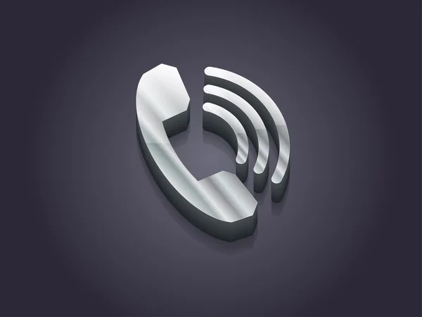 3d illustration of old phone icon — ストック写真