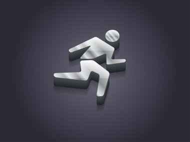 3d illustration of running man icon