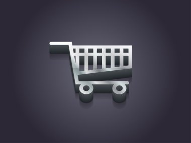 3d illustration of shoppind cart icon