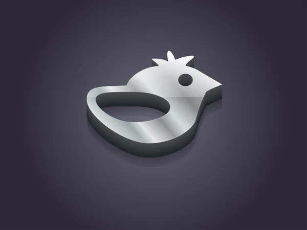 3d illustration of a bird icon — Stock Photo, Image