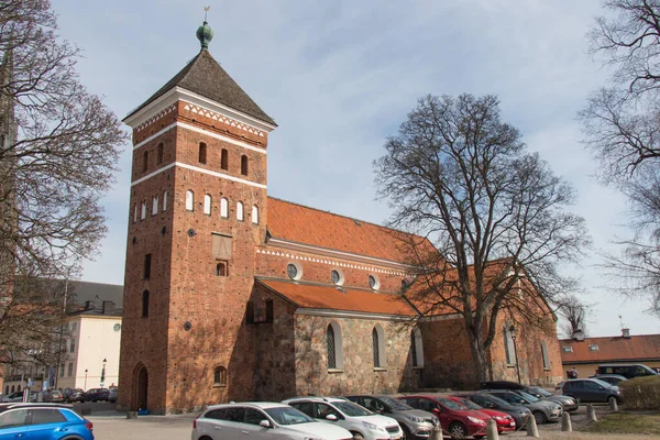 Suecia Uppsala Abril 2019 Vista Exterior Iglesia Santísima Trinidad Abril —  Fotos de Stock