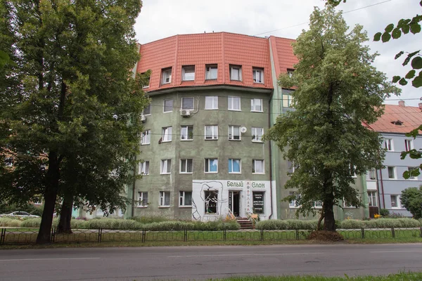 Kaliningrad Rusland Juli 2019 Buitenaanzicht Van Een Woongebouw Juli 2019 — Stockfoto