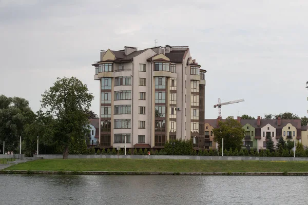 Kaliningrad Rosja Lipca 2019 Widok Zewnątrz Budynku Mieszkalnego Pobliżu Górnego — Zdjęcie stockowe